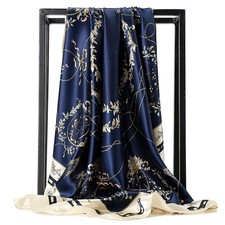 Silk Scarf Neck Scarves Women    s Large Square Satin Hair Scarf 35 x 35 inches