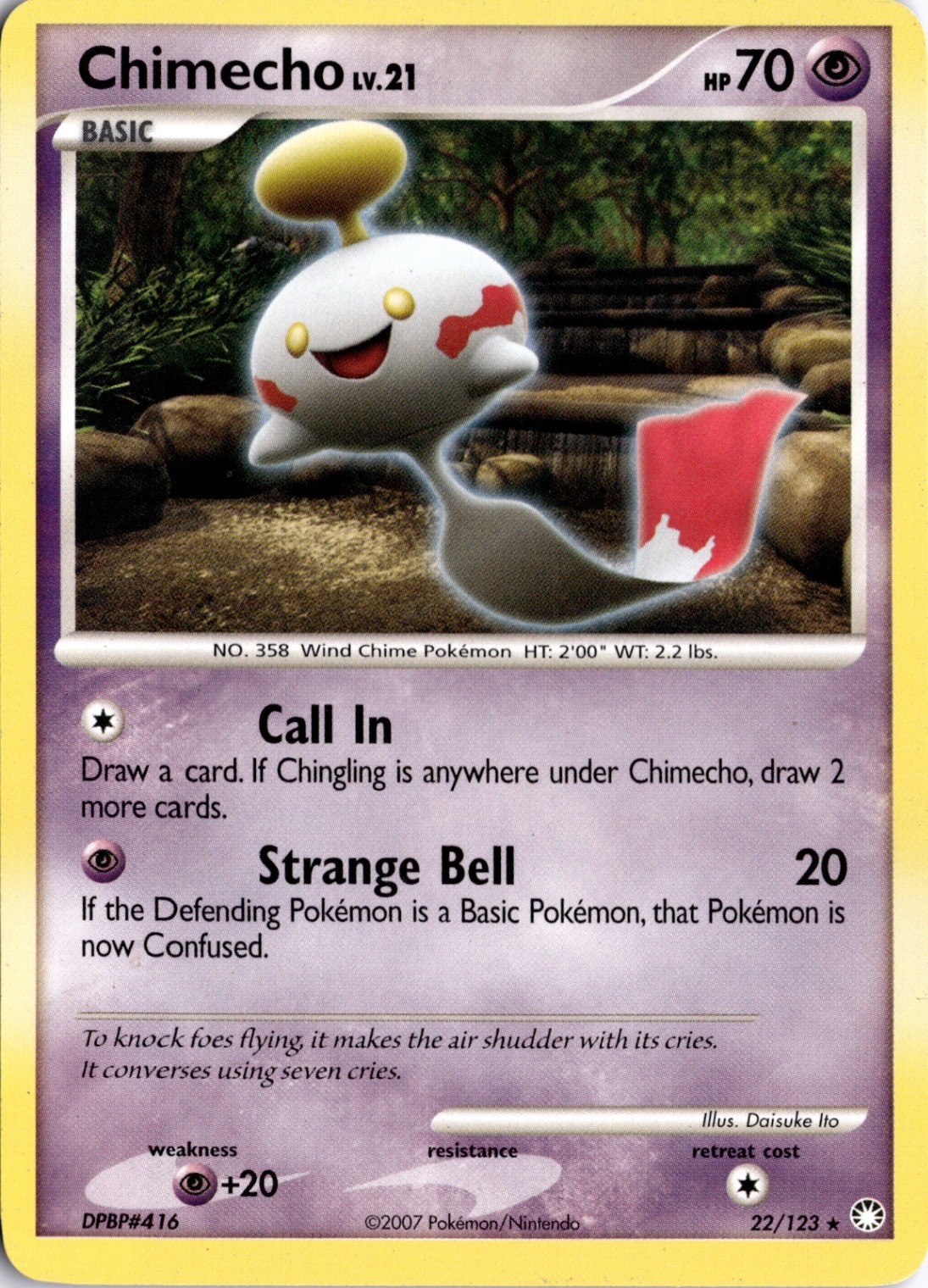 Chimecho 22/123 Mysterious Treasures Pokémon Card TCG
