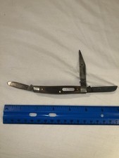 Schrade Old Timer 3-Blade Vintage Pocket Knife 340T Made In USA Brown Handle