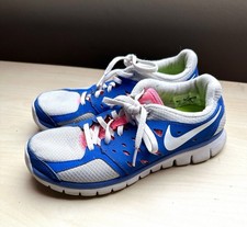 Nike Free Flex Run Gr. 38,5 UK 5,5 blau weiß pink Laufschuhe