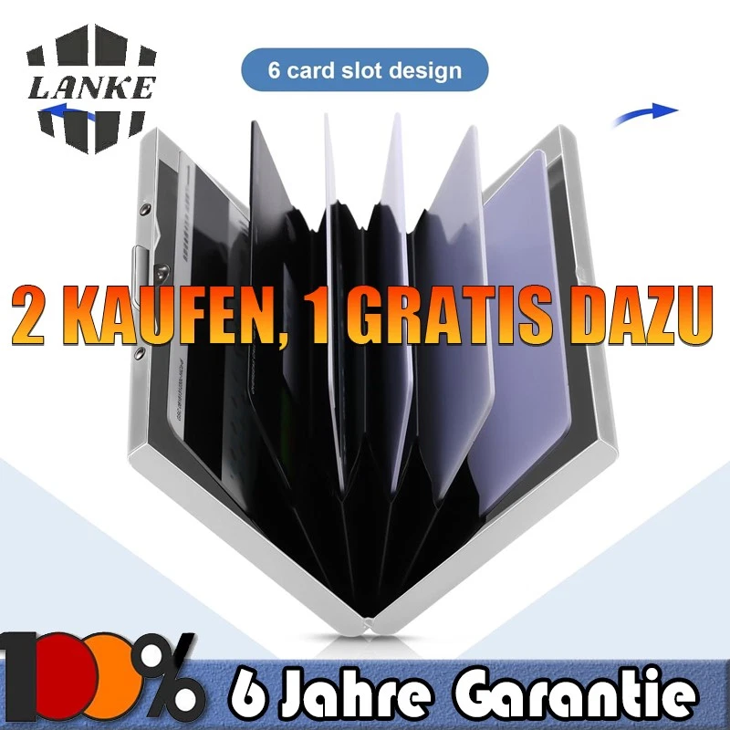 SILBERKANNE Visitenkartenetui Mit Leder Schwarz 9x6x1 Cm Premium Silber Plated Edel Versilbert In Top Verarbeitung