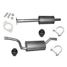 Auspuff  Endtopf Mitteltopf  + Montagesatz für Ford C-Max Focus 1.0 EcoBoost Neu