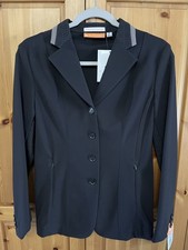 RJ Classics Palermo Show Jacket 6R Black with Taupe Accent Orange Label