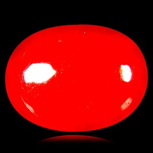 0.92 ct Super-Excellent VVS Clarity Oval Cabochon Cut (9 x 6 mm) Red Opal