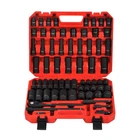1/2in Drive Impact Socket Set SAE Metric 6 Point Shallow & Deep Socket Set 66PC