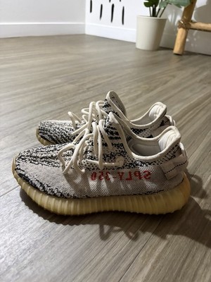 adidas Yeezy Boost 350 V2 Zebra Low Top Lace-Up Sneaker Beige/Black/Red