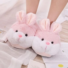 Rabbit Bunny Plush Slippers Warm Comfortable Winter Indoor Slippers (Women)