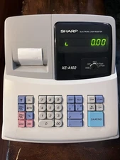 Sharp XE-A102 Entry Level Electronic Cash Register - NO KEYS - TESTED
