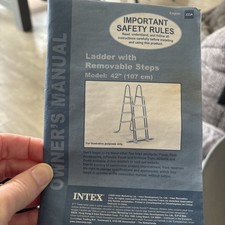 Intex Swimming Pool Ladder Metal For 36 - 42 Inch 91cm-107cm High Pools #28075