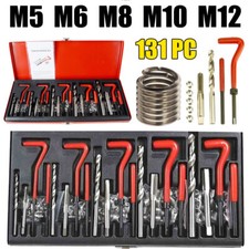 UK Thread Repair Helicoil Re-Thread Tool Kit M6 M8 M10 M12 Inserts Drill Tap Set