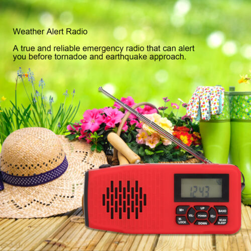 XSY098D Solar Hand Crank Radio IPX3 Waterproof AM/FM/NOAA Weather Alert Radi TTU - Picture 1 of 12