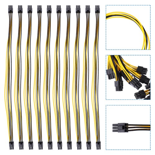 6 Count Netzkabel -Adapterscheibe Strom Verlängerungskabel Laptop-Netzkabel - Afbeelding 3 van 12