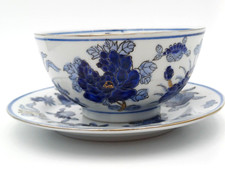 ARTE ORIENTALE - CIOTOLA E PIATTINO-DECORATI A MANO IN LEGGERO RILIEVO - VINTAGE