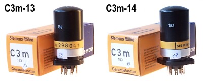 C3m / Paar Poströhre / Audioröhre / Siemens / NOS / OVP / Metrix geprüft (13+14)