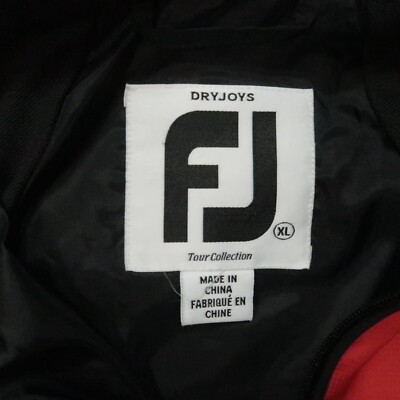 Veste De Pluie FootJoy Homme Taille L Rouge, Coupe-vent Golf Dryjoys Tour, Mi-saison
