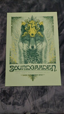 SOUNDGARDEN 2013 DUBLIN IRELAND CONCERT TOUR POSTER LITHOGRAPH NUMBERED SE RARE!