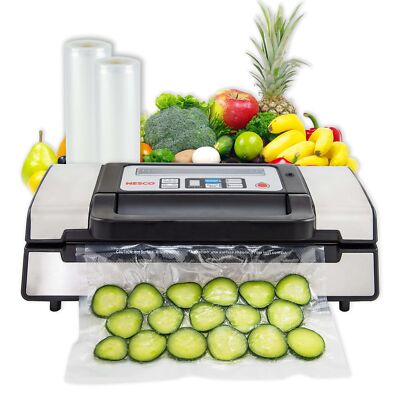 	Nesco Deluxe Food VS-12 Vacuum Sealer 130 Watts Kit Bags & Viewing Lid	