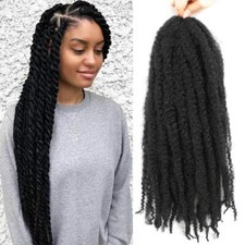 18" Afro kinky Curly Twist Crochet Hair Marley Crochet Braiding Hair Extensions