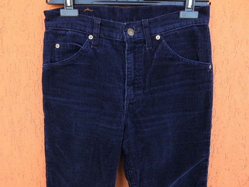 Vintage 80s LEVIS 631 Corduroy Pants Cord Blue Hippie Boho Jeans W29 L29 - Picture 2 of 10