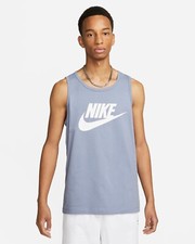 Nike Men's Sportswear Icon Futura Tank Top - Ashen Slate - Size M