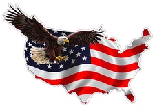 American Eagle United States Xxx Large Decal  34" x 48"
