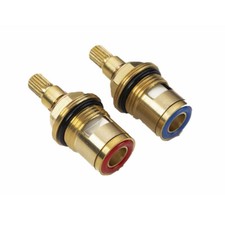 2pcs Replacement Tap Cartridges disc Valve Mixer sink 1/2" Spares 20 Spline