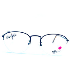 logo paris 322-00 021 Eyeglasses Black Round Half rim Frames 50-20 135 mm