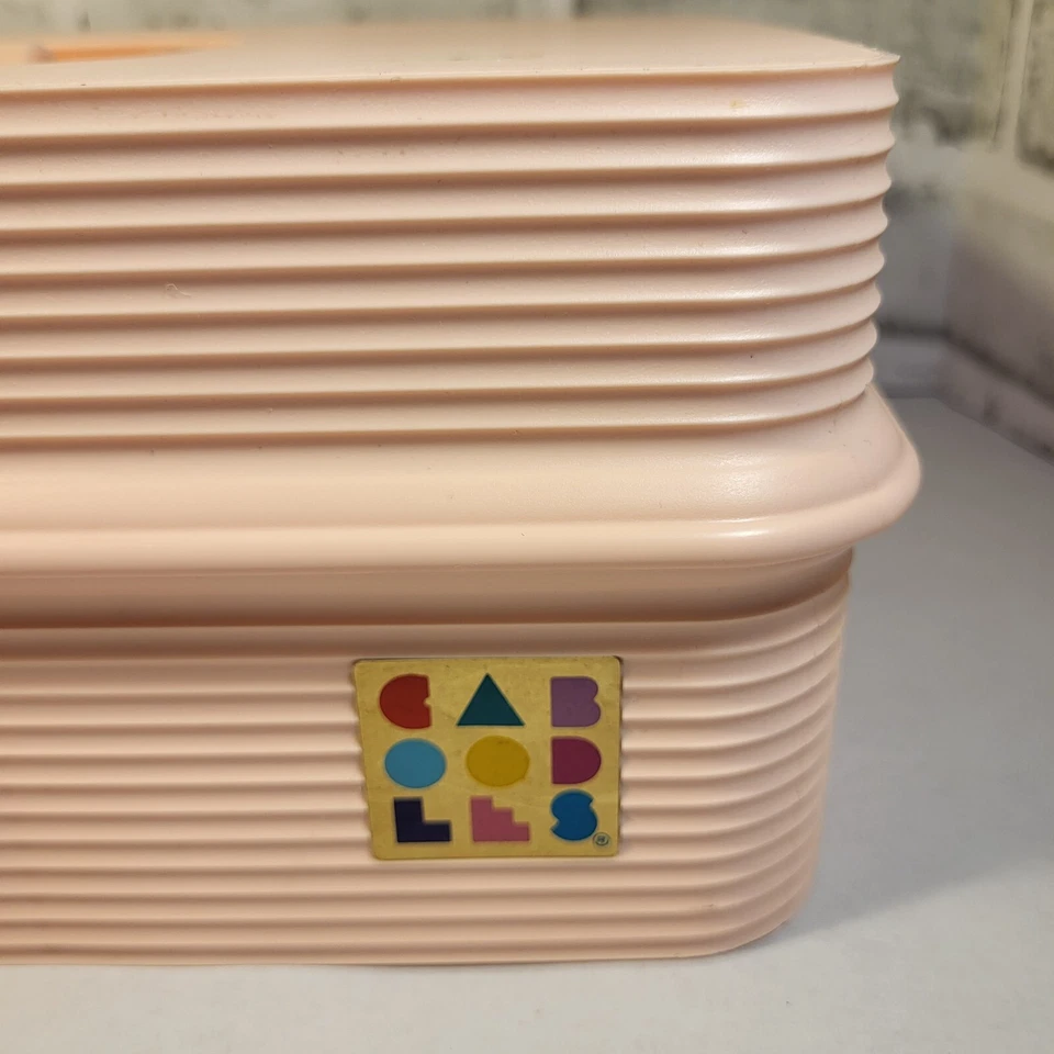90s Caboodles Gemstone Jewelry Organizer Carrying Case #2410 Peach/Pink - Image 3 of 4