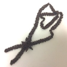 Authentic Hawaiian KOA SEED Floral Patterned Star Lei Necklace 18 Inches