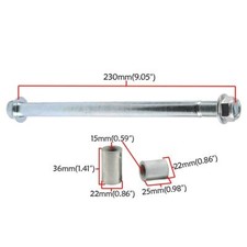Perno de eje de llanta de rueda trasera de 15 mm para Dirt Pit Trail Bike Apollo Atomik SSR Coolster