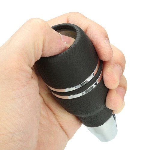 Black Car Automatic Gear Shift Knob Shifter Lever Head With Button - Bild 9 von 10