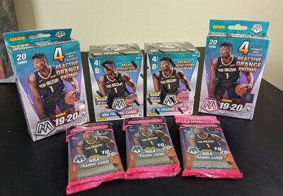 2019-20 Panini Mosaic NBA (2) Blaster Box (2) Hanger & (3) Cello Pack Sealed Lot
