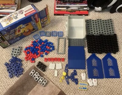 Rokenbok System Lot Of Various Crane Pieces Chutes Blocks Parts Rok Lift