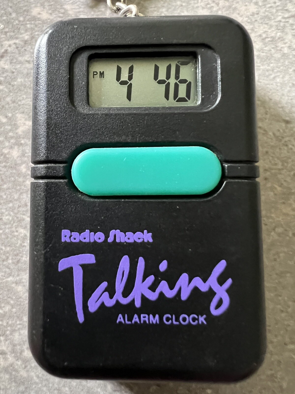 Vintage Radio Shack Talking Key Chain Clock w alarm 63910 blind visual