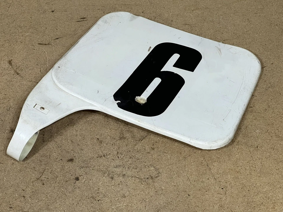 Placa de numeración delantera original OEM genuino 1990 1991 Honda CR500R CR250R CR125R Foto 3 de 4