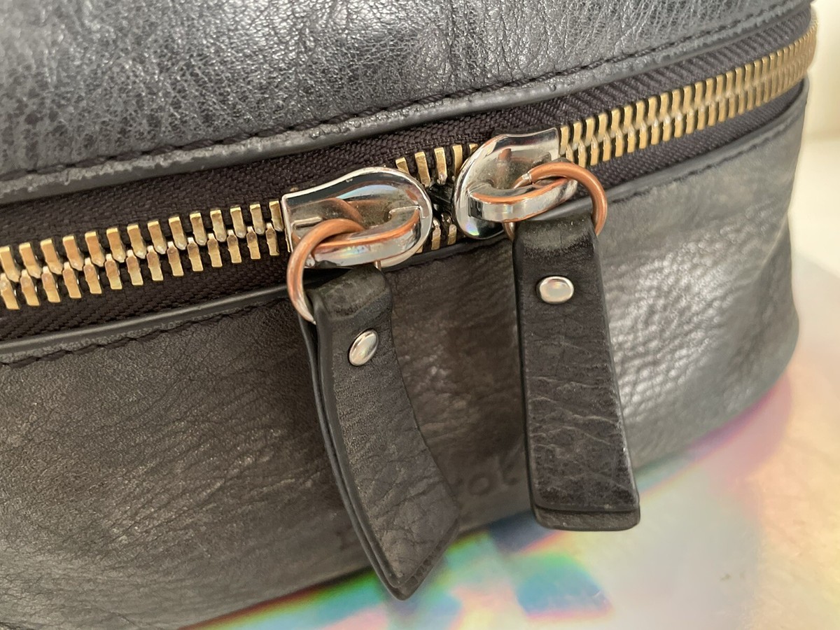 Margot New York Black Leather Backpack Small | eBay
