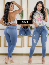 JEANS COLOMBIANOS PUSH UP LEVANTA COLA BUTT LIFT JEANS CON FAJA INTERNA