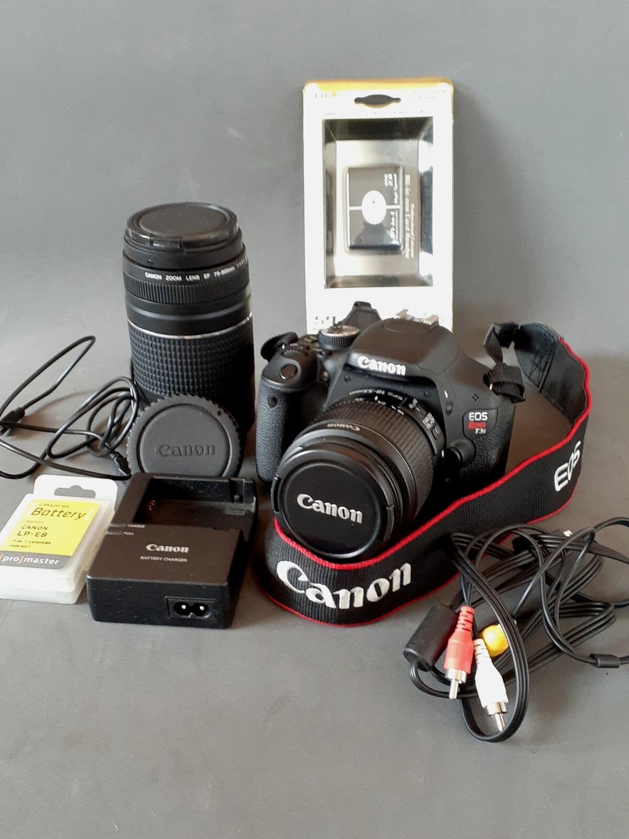 Canon EOS Rebel T3i 18.0MP Digital SLR Camera Kit, 2 lenses 18-55