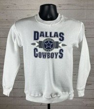 Dallas Cowboys Kids Sweatshirt Size Large White Vintage NFL New w/o Tags ST01