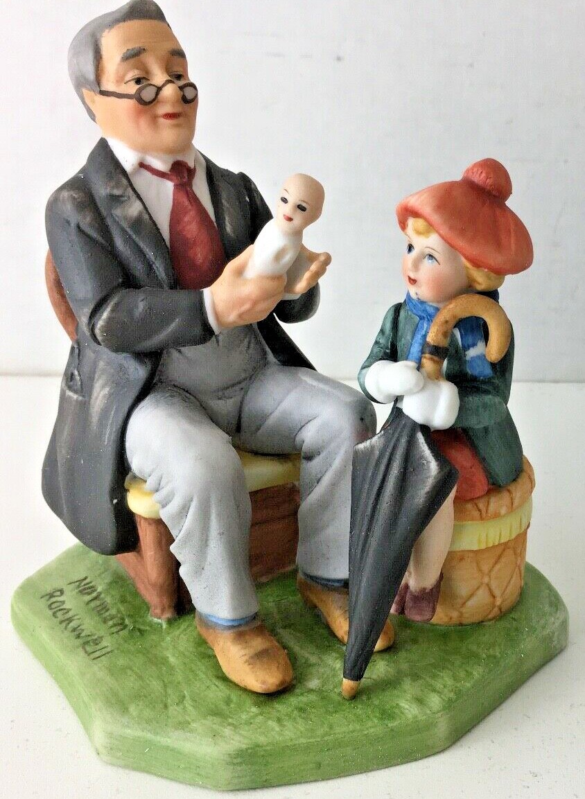 NORMAN ROCKWELL FIGURINE* orig box COA 1980 ltd edit 