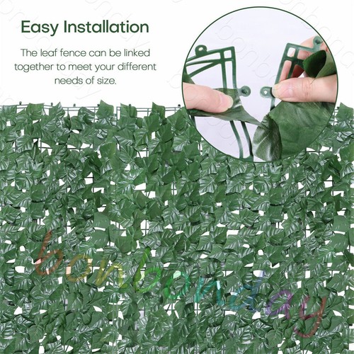 3M Artificial Hedge Fake Ivy Leaf Garden Fence Privacy Screening Roll`Wall Panel - Picture 5 of 23