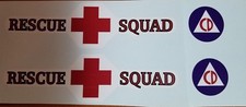 TONKA RESCUE SQUAD VAN TRUCK VINYL PEEL AND STICK DECAL SET 1959