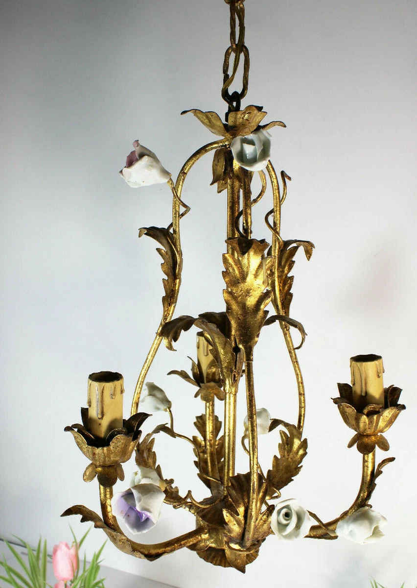 Gold flower chandelier deals