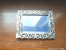 CORNICETTA CORNICE PORTAFOTO ARGENTO 800 VINTAGE INTAGLI ARREDO IDEA REGALO