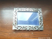 CORNICETTA CORNICE PORTAFOTO ARGENTO 800 VINTAGE INTAGLI ARREDO IDEA REGALO