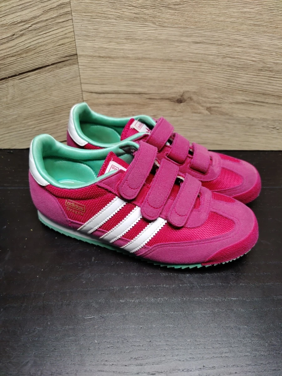 EUC ADIDAS ORIGINALS DRAGON RED PINK TEAL GREEN SZ 3 M25198 |