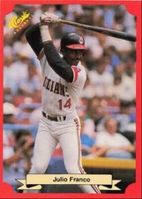 1988 Classic Red Julio Franco Cleveland Indians #187
