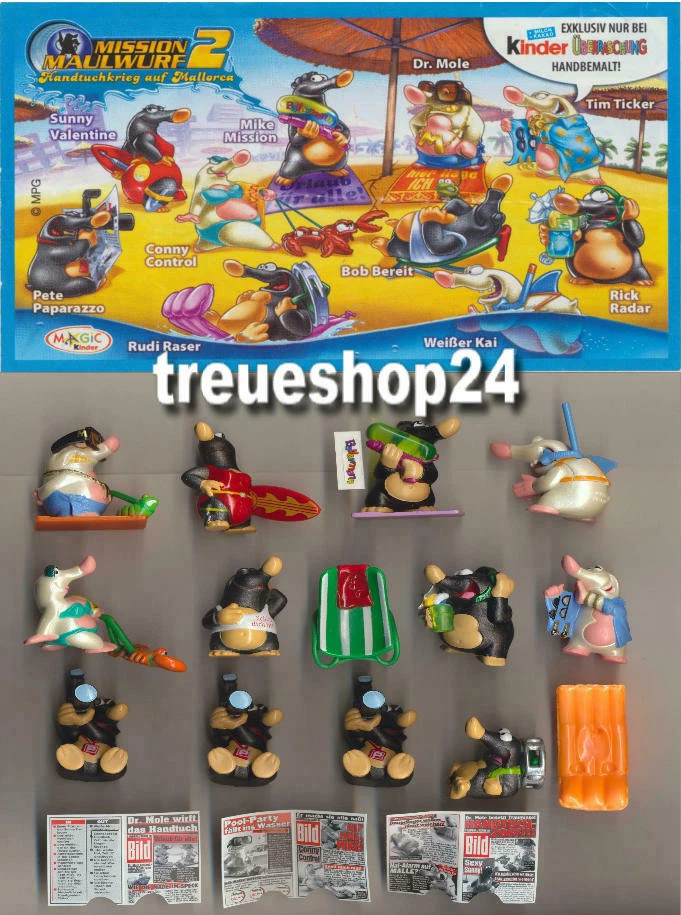 Kompletter Satz MISSION MAULWURF 2 mit 3 Varianten Pete Paparazzo inkl. 12 BPZ - Bild 1 von 1