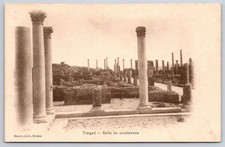Antique Algeria Postcard TIMGAD Ancient Roman Ruins Conference 1914