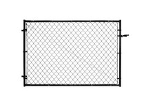 Otryad Outdoor Gate Kit, Fit-Right Adjustable Chain Link Gate Kit Black